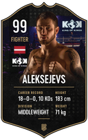 Aleksejevs – King of Kings S24/25 fighter card