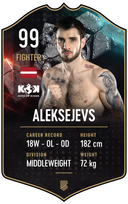Aleksejevs – King of Kings S25/26 fighter card