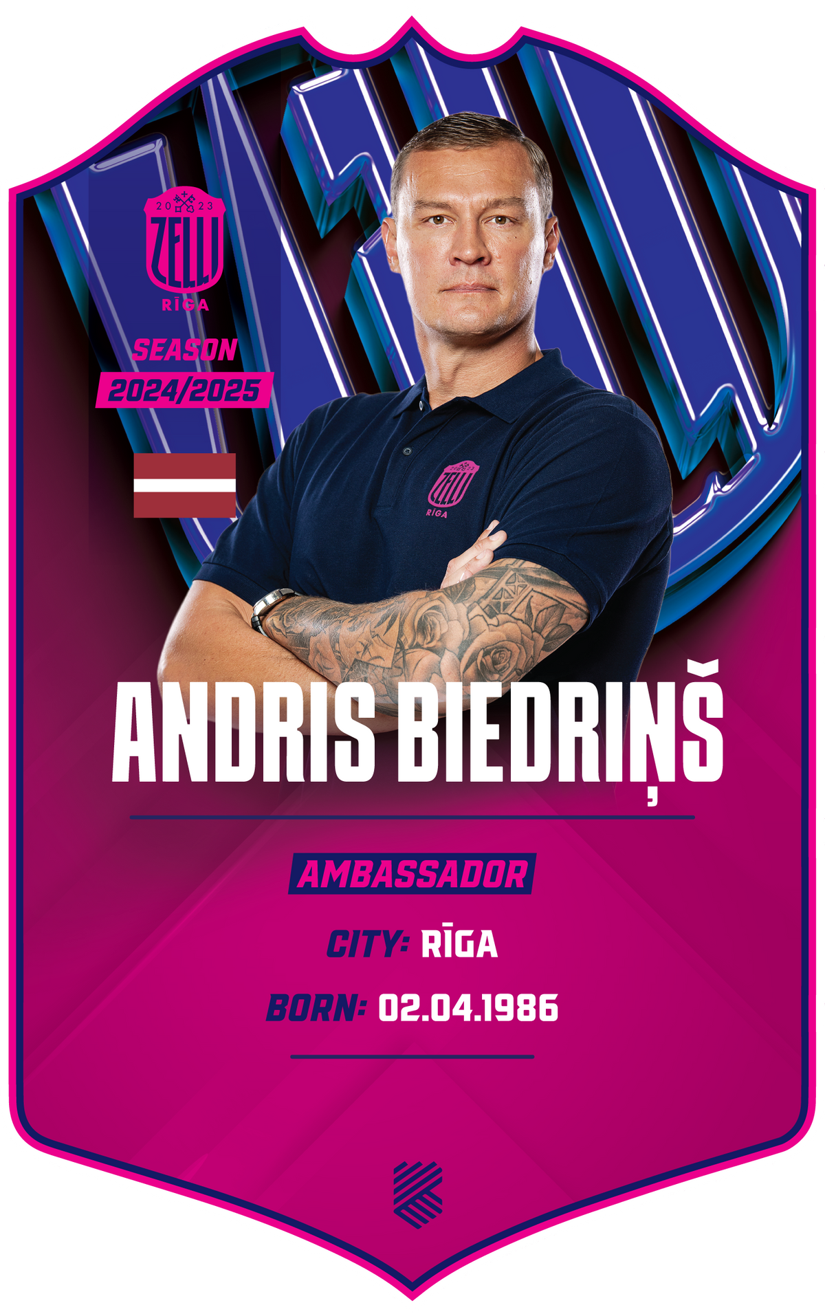 Andris Biedriņš – BK Rīgas Zeļļi S24/25 card