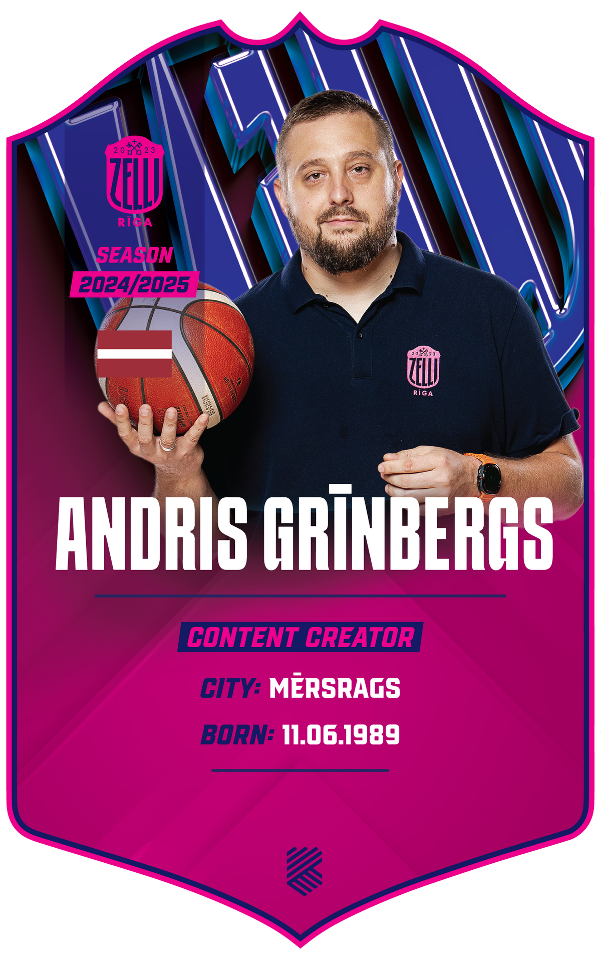 Andris Grīnbergs – BK Rīgas Zeļļi S24/25 card