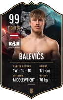 Balevičs – King of Kings S25/26 fighter card