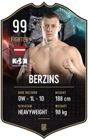 Berzins – King of Kings S25/26 fighter card