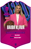 Baiba Kļava – BK Rīgas Zeļļi S24/25 card