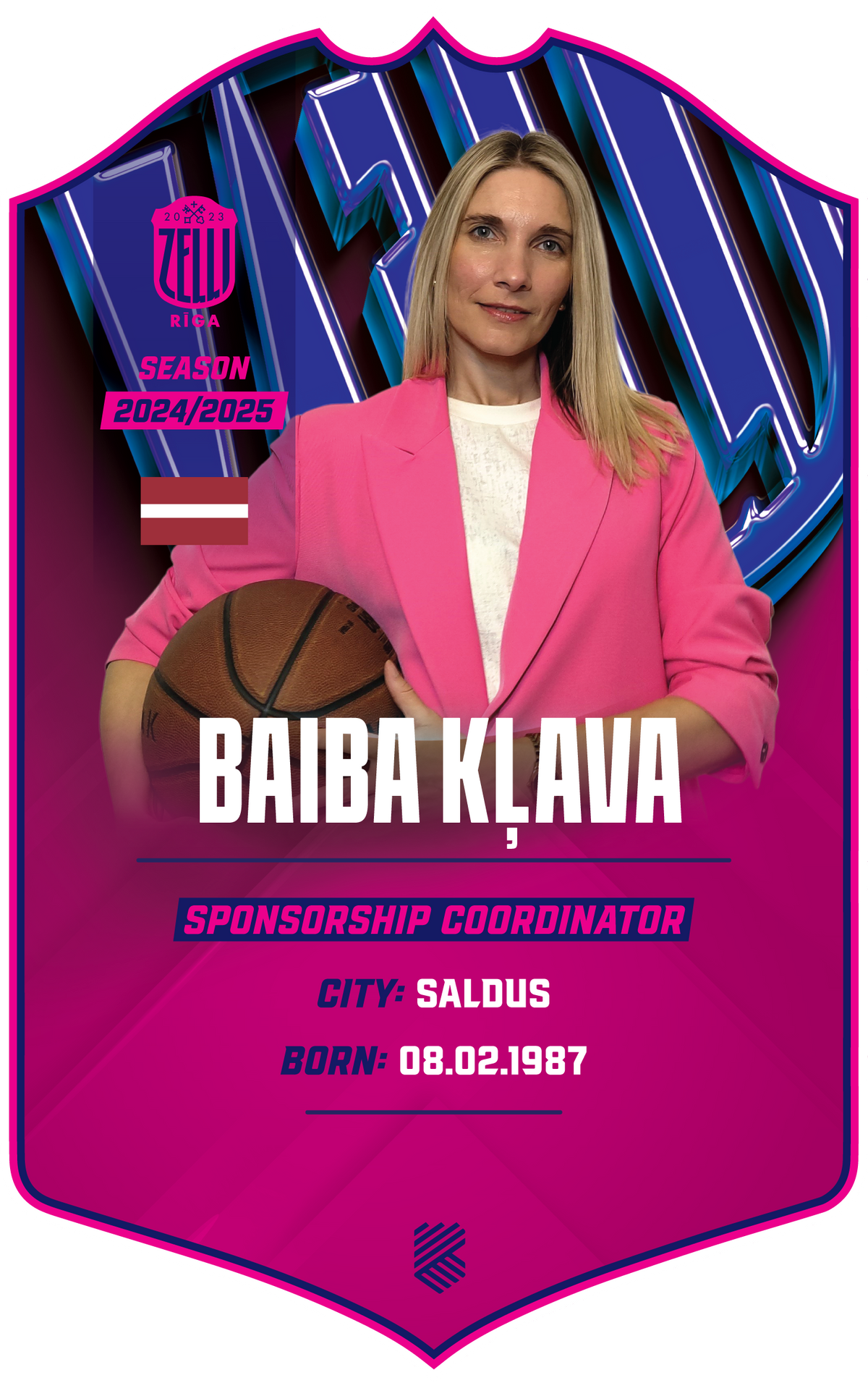Baiba Kļava – BK Rīgas Zeļļi S24/25 card