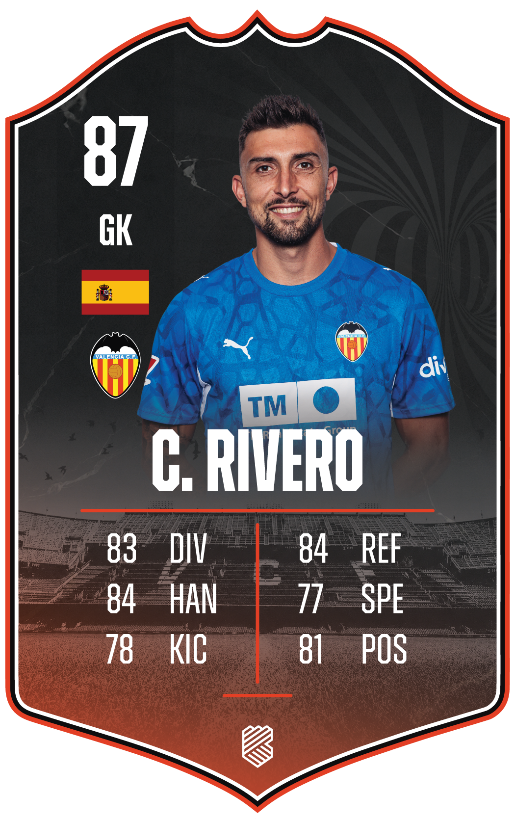 Cristian Rivero – Valencia CF S26/27 card