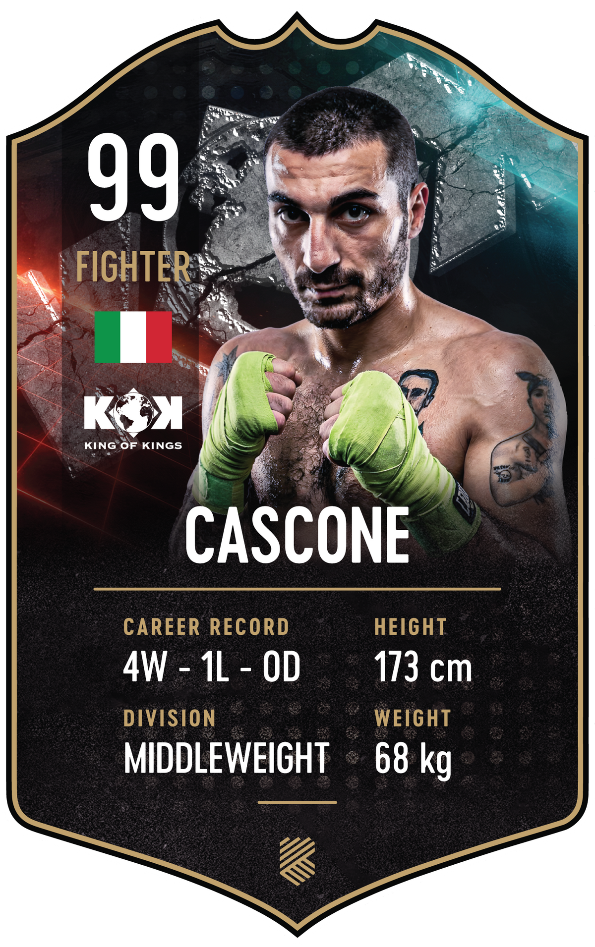 Cascone – King of Kings S25/26 fighter card