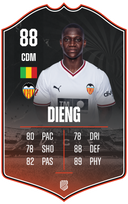 Aliou Dieng – Valencia CF S26/27 card