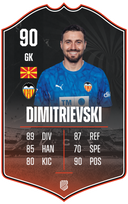 Stole Dimitrievski – Valencia CF S26/27 card