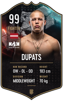 Dupats – King of Kings S25/26 fighter card