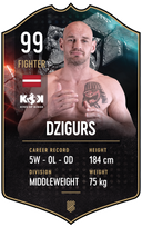 Dzigurs – King of Kings S25/26 fighter card
