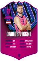 Davids Viksne – BK Rīgas Zeļļi S24/25 card