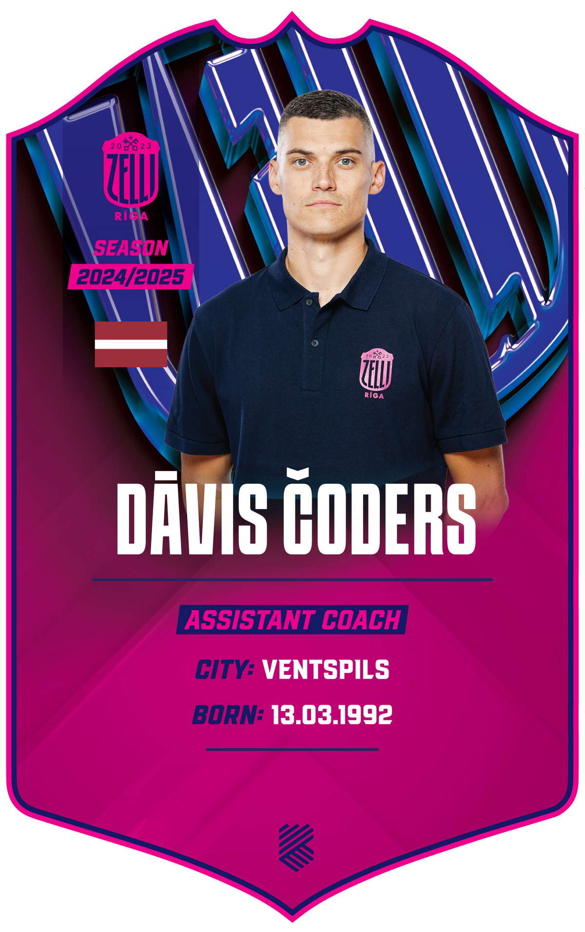 Dāvis Čoders – BK Rīgas Zeļļi S24/25 card