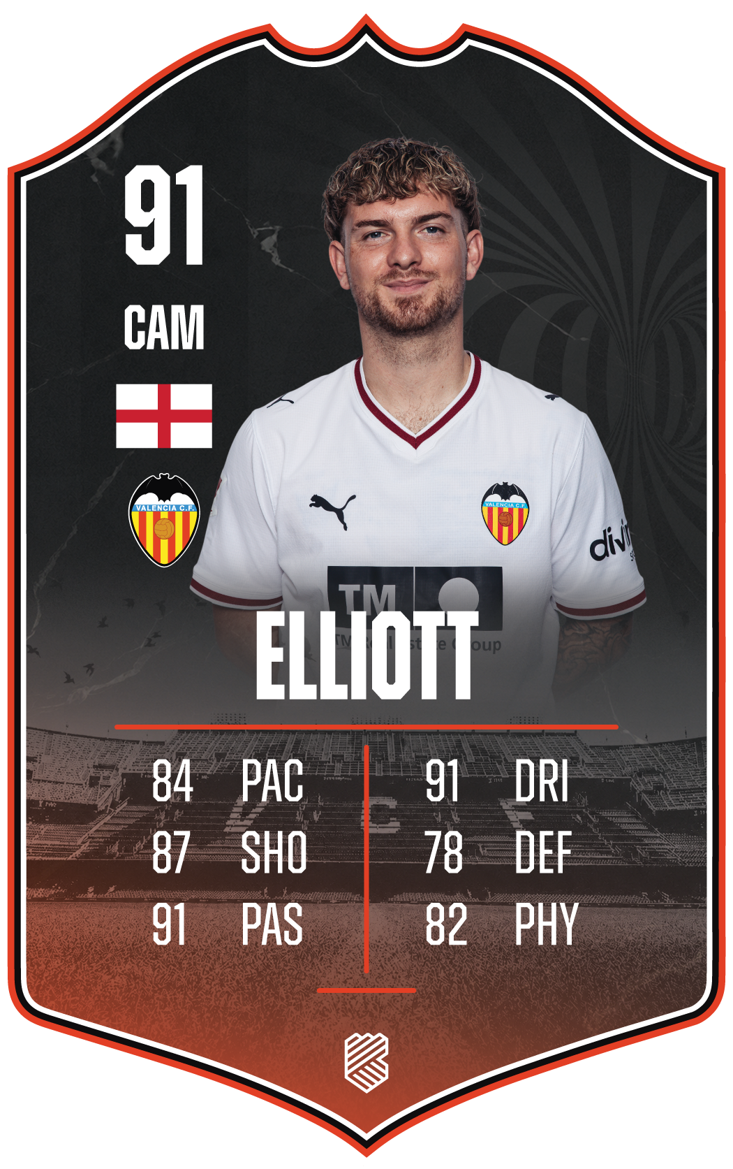 Harvey Elliott – Valencia CF S26/27 card