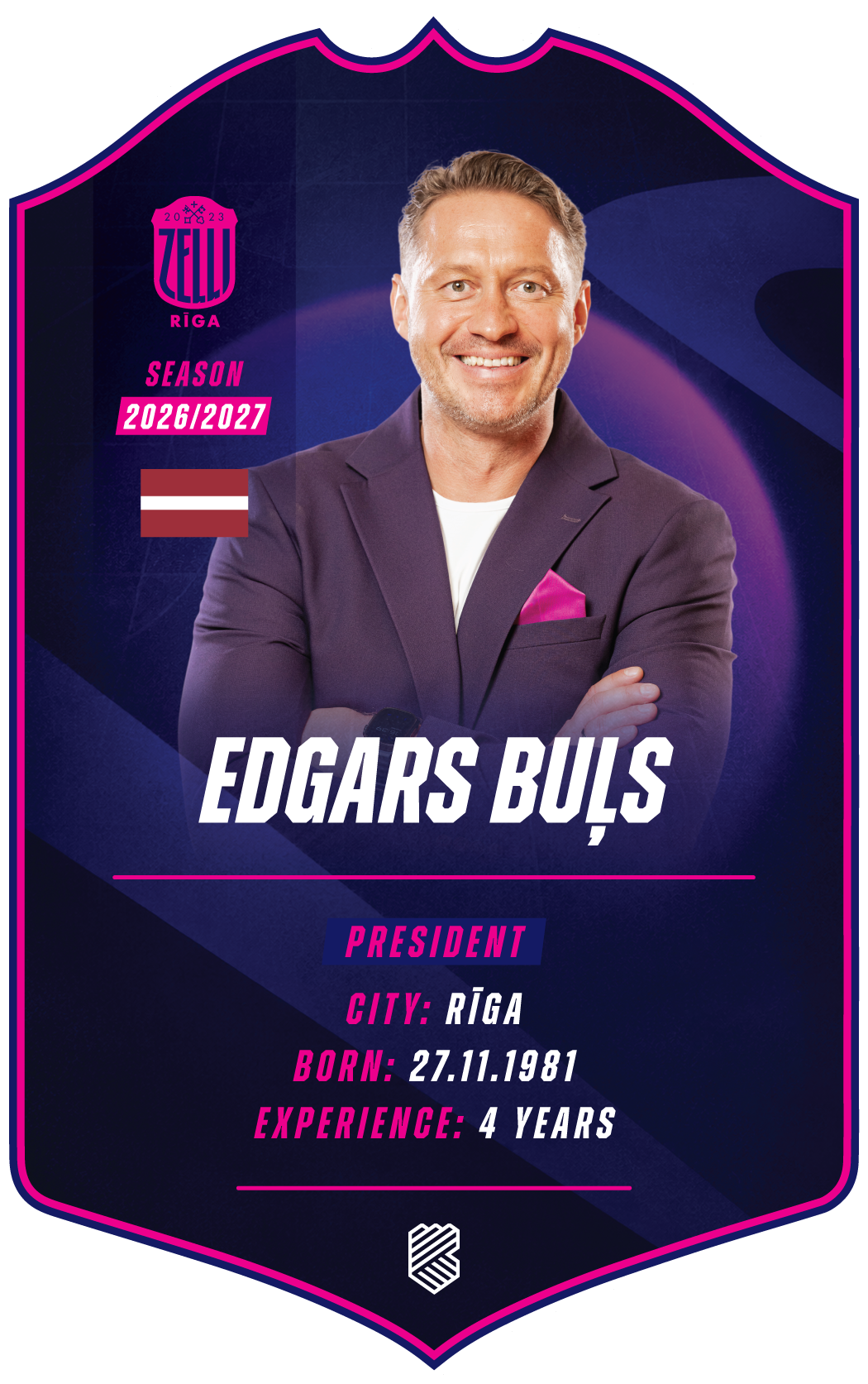 Edgars Buļs – BK Rīgas Zeļļi S26/27 card