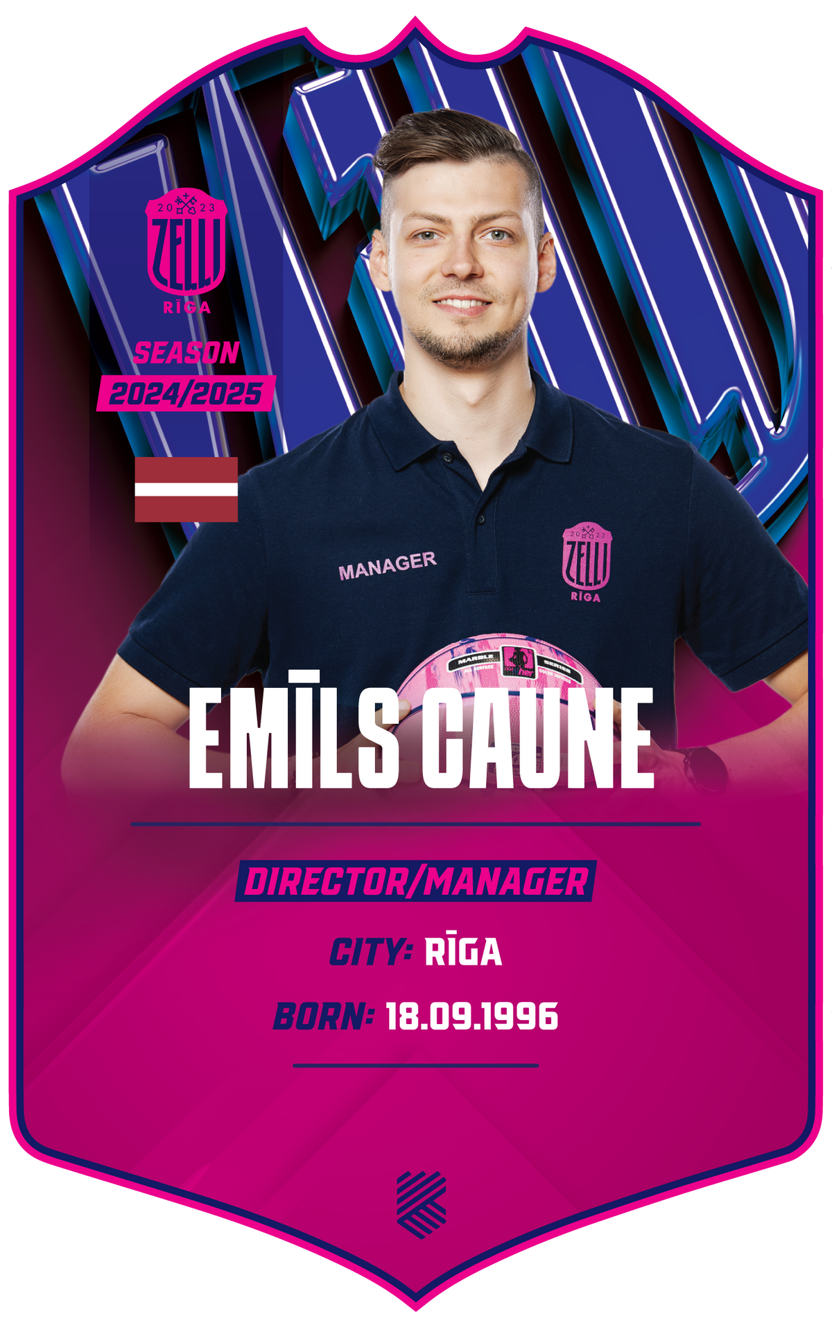 Emīls Caune – BK Rīgas Zeļļi S24/25 card