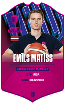 Emīls Matīss – BK Rīgas Zeļļi S24/25 card