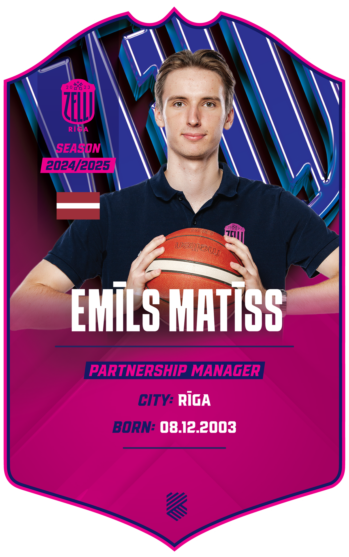 Emīls Matīss – BK Rīgas Zeļļi S24/25 card
