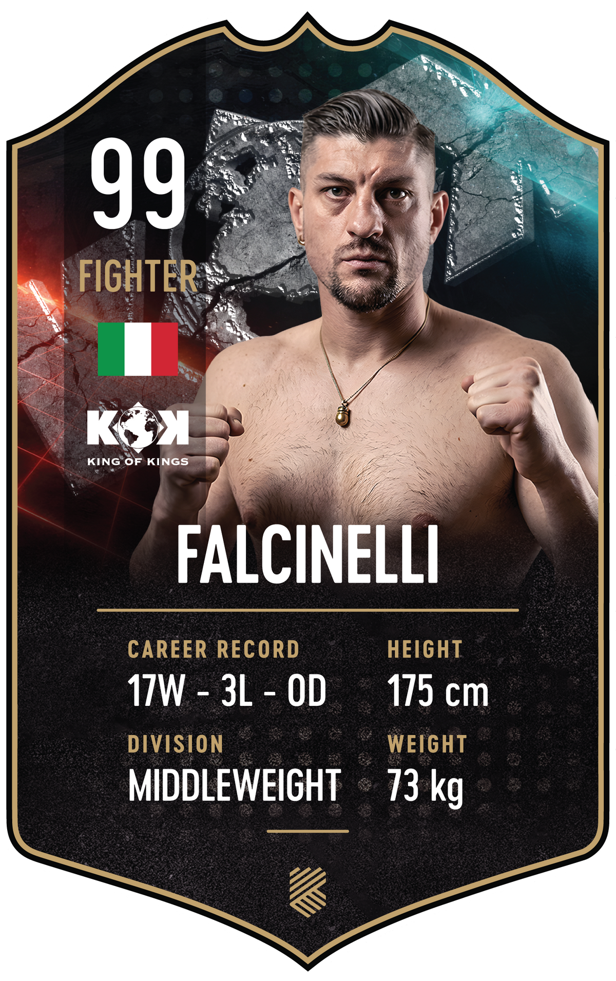 Falcinelli – King of Kings S25/26 fighter card
