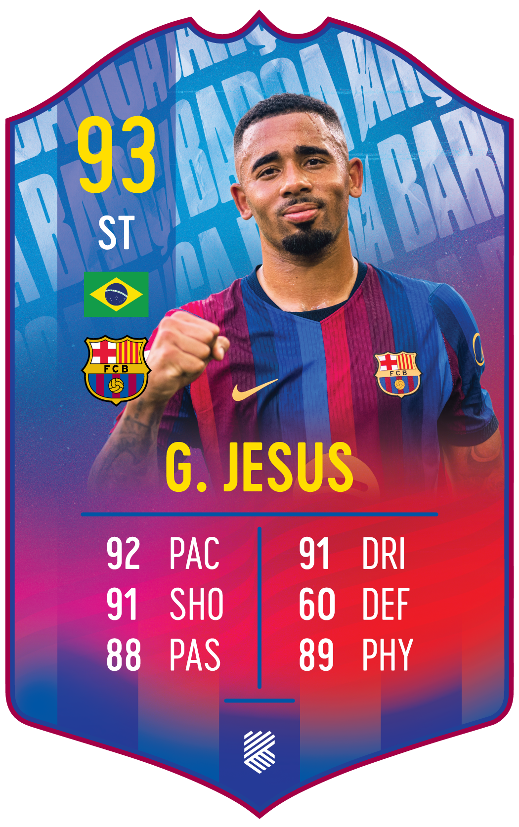 Gabriel Jesus – FC Barcelona S26/27 card