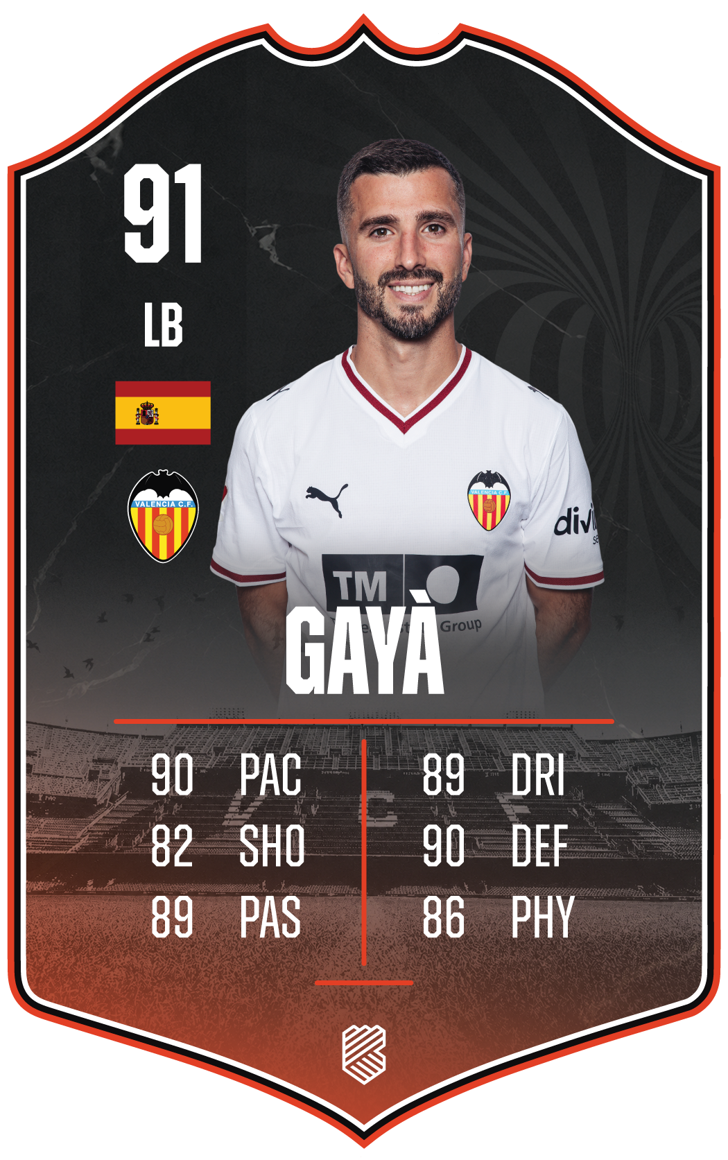 José Gayà – Valencia CF S26/27 card