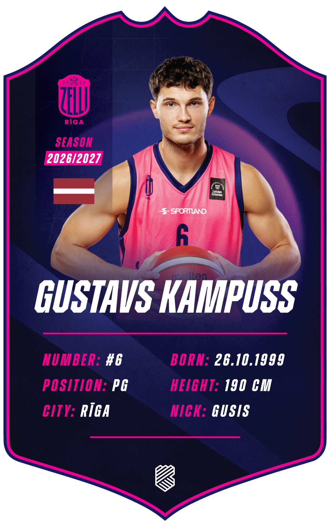 Gustavs Kampuss – BK Rīgas Zeļļi S26/27 card