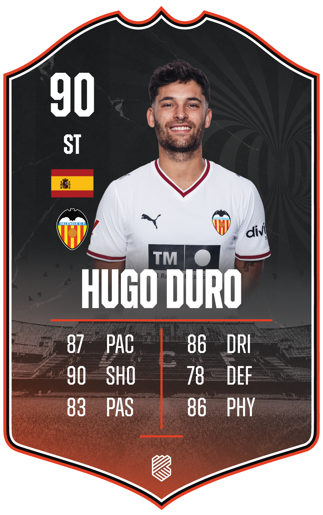 Hugo Duro – Valencia CF S26/27 card