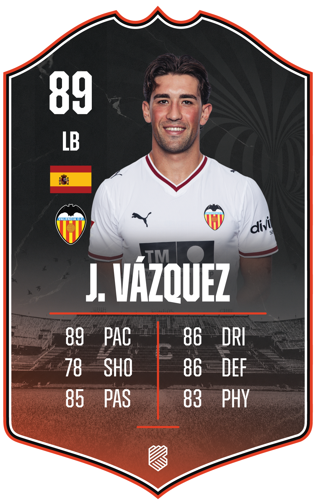 Jesús Vázquez – Valencia CF S26/27 card
