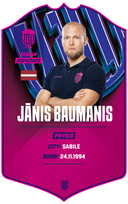 Jānis Baumanis – BK Rīgas Zeļļi S24/25 card