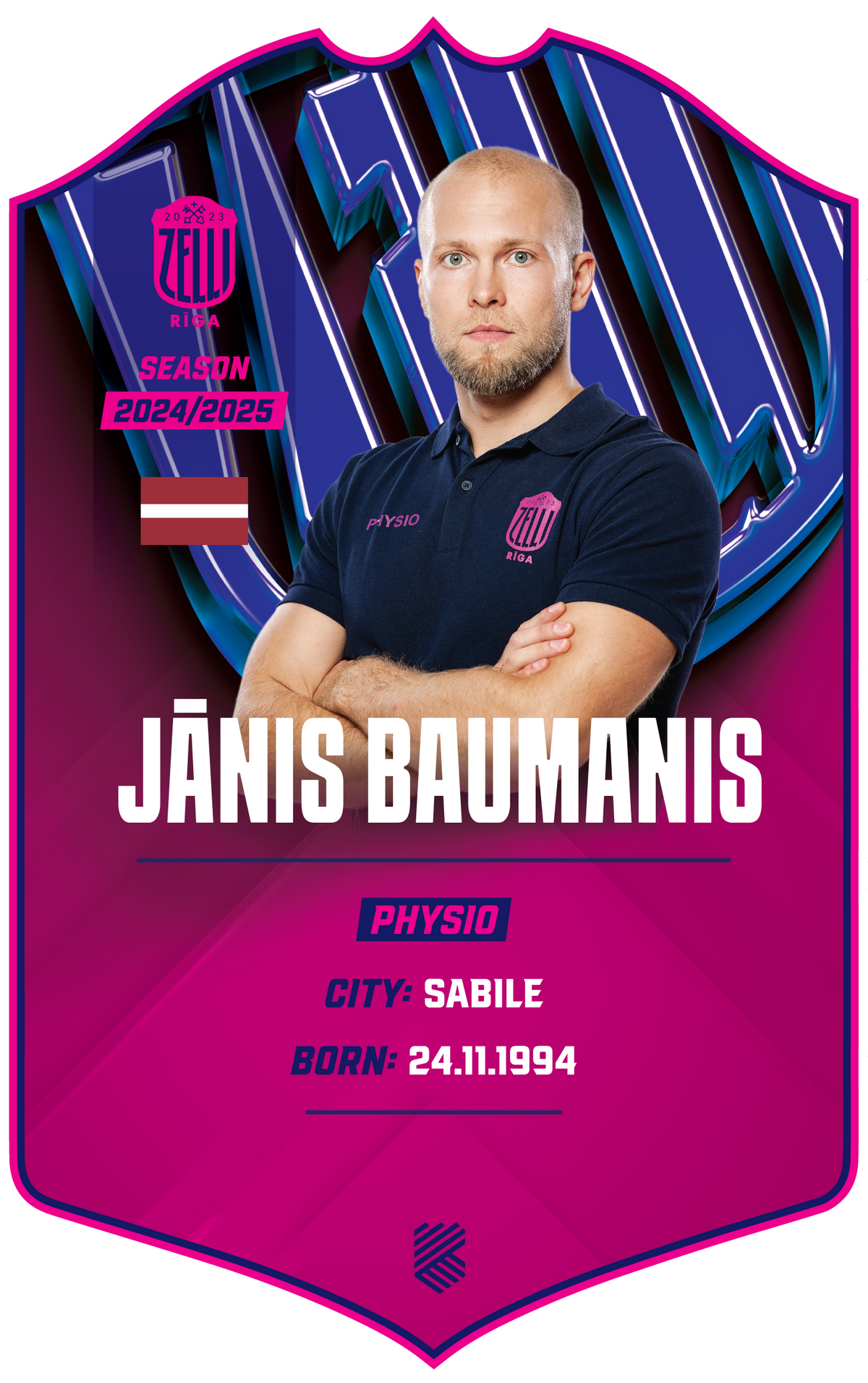 Jānis Baumanis – BK Rīgas Zeļļi S24/25 card