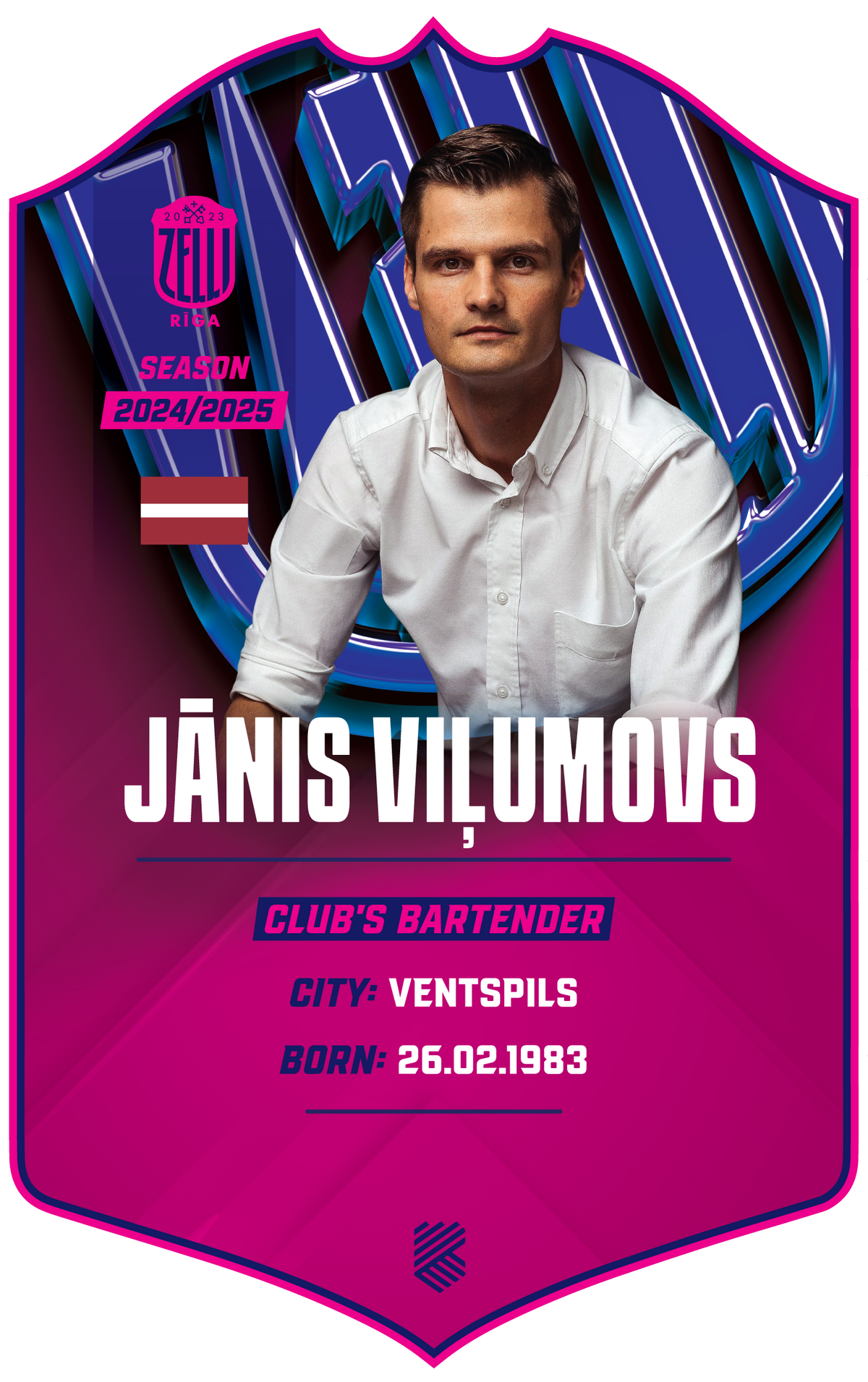 Jānis Viļumovs – BK Rīgas Zeļļi S24/25 card