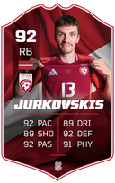 Raivis Andris Jurkovskis – Latvia national team S25/26 card