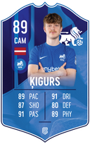 Mārtiņš Ķigurs – FK RFS S25/26 card