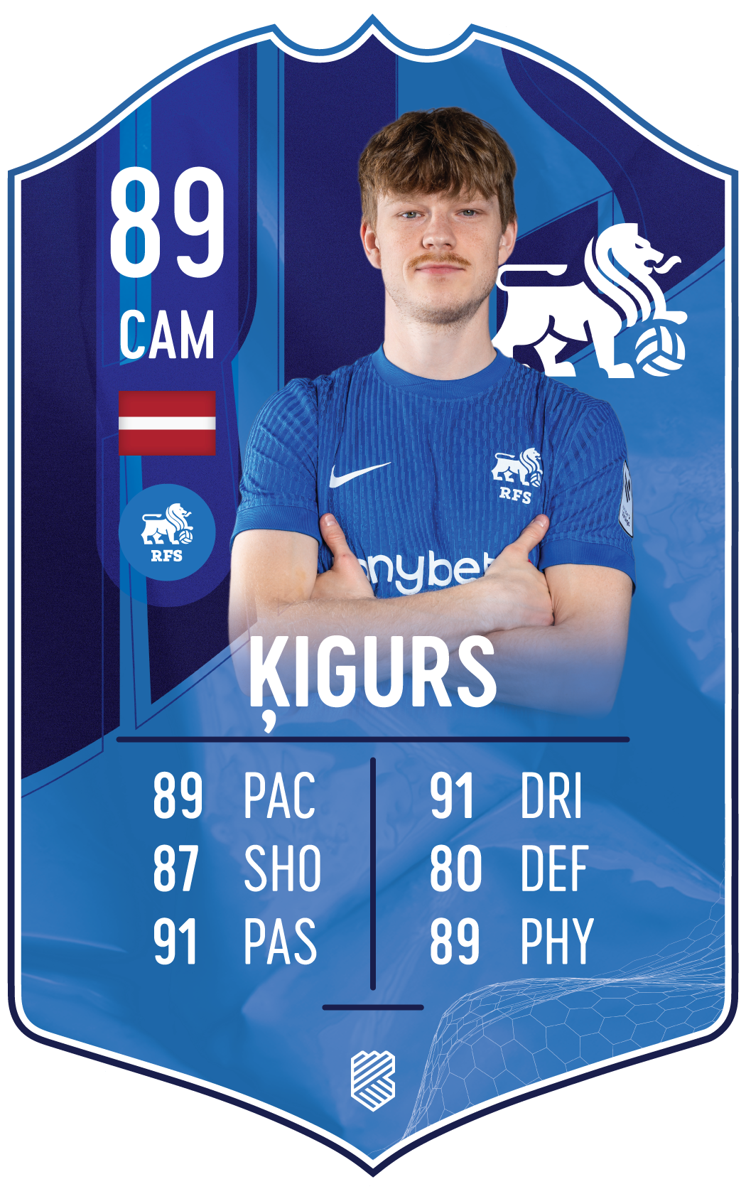 Mārtiņš Ķigurs – FK RFS S25/26 card