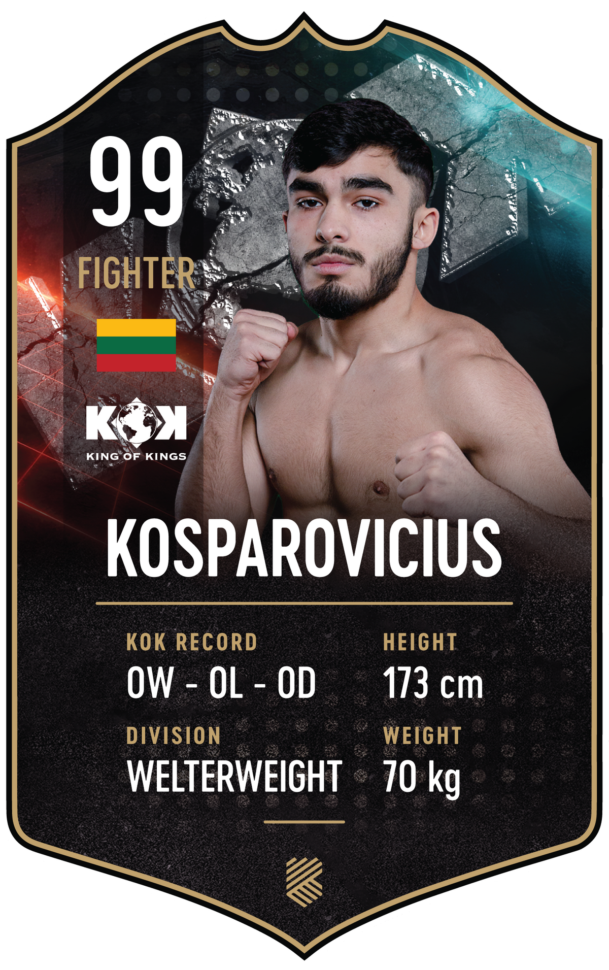 Kosparovicius – King of Kings S25/26 fighter card