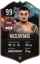 Kozlovskis – King of Kings S25/26 fighter card
