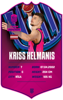Kriss Helmanis – BK Rīgas Zeļļi S24/25 card