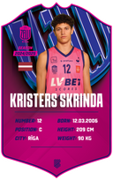 Kristers Skrinda – BK Rīgas Zeļļi S24/25 card
