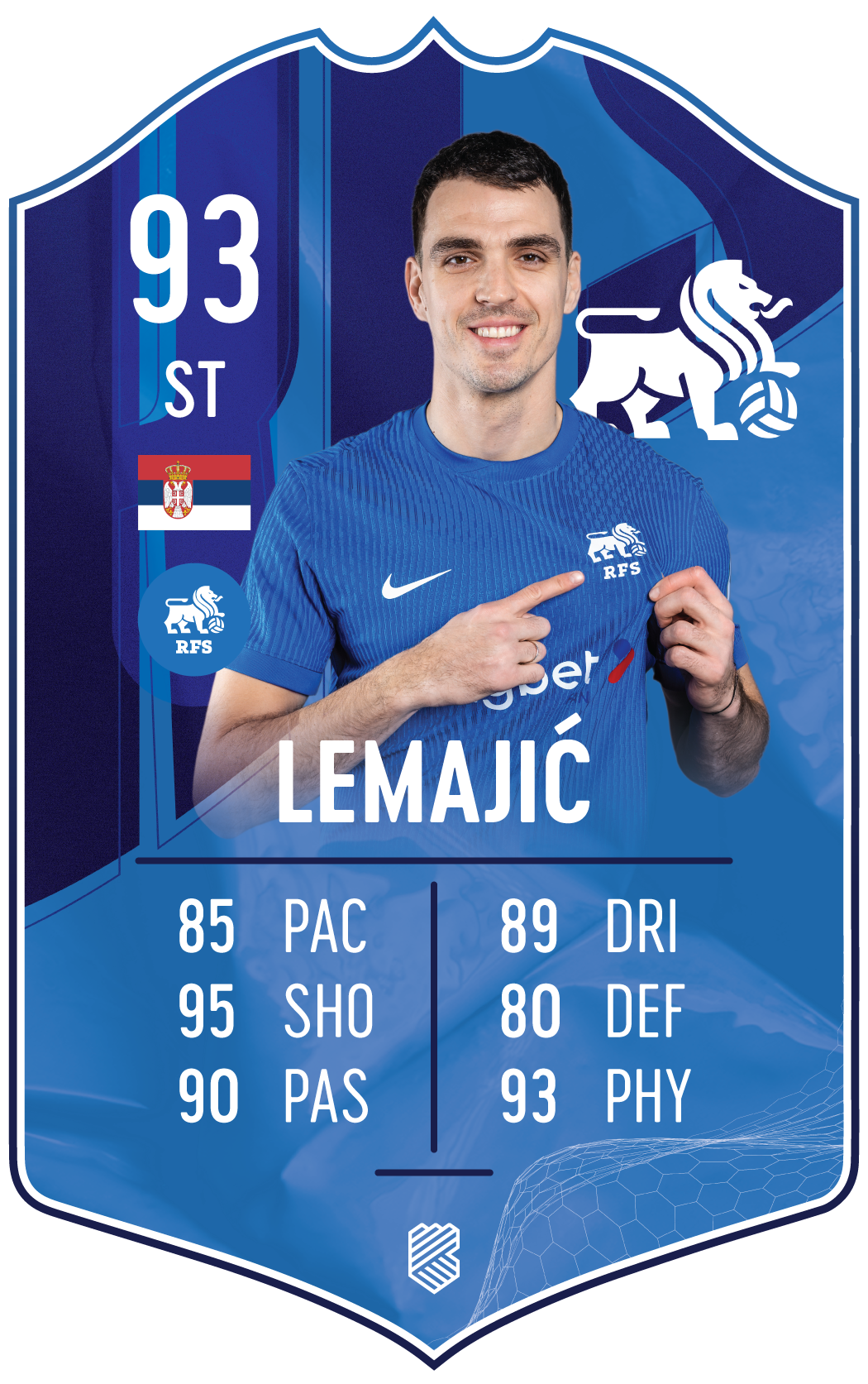 Darko Lemajić – FK RFS S25/26 card