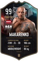 Makarenko – King of Kings S25/26 fighter card