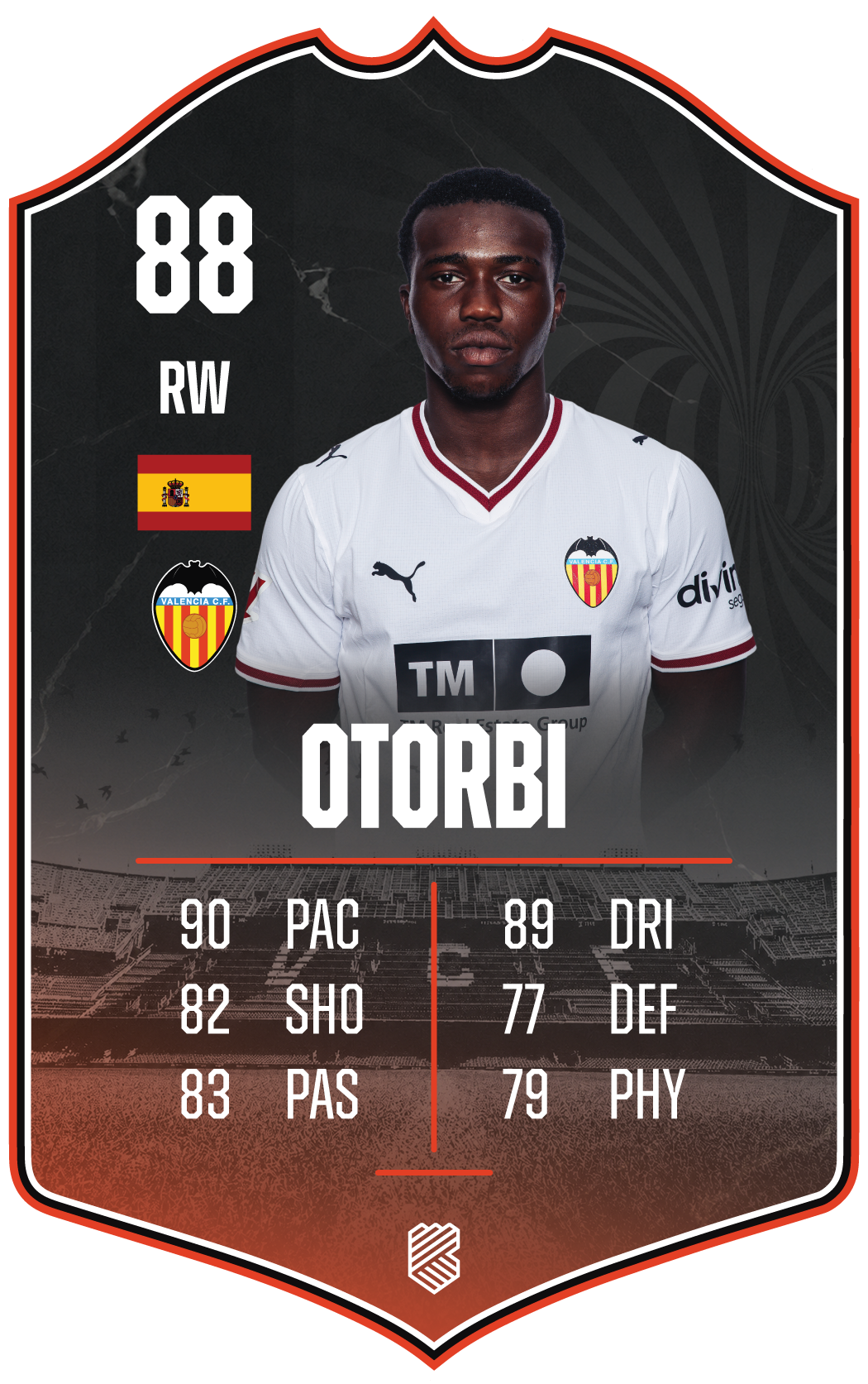 David Otorbi – Valencia CF S26/27 card