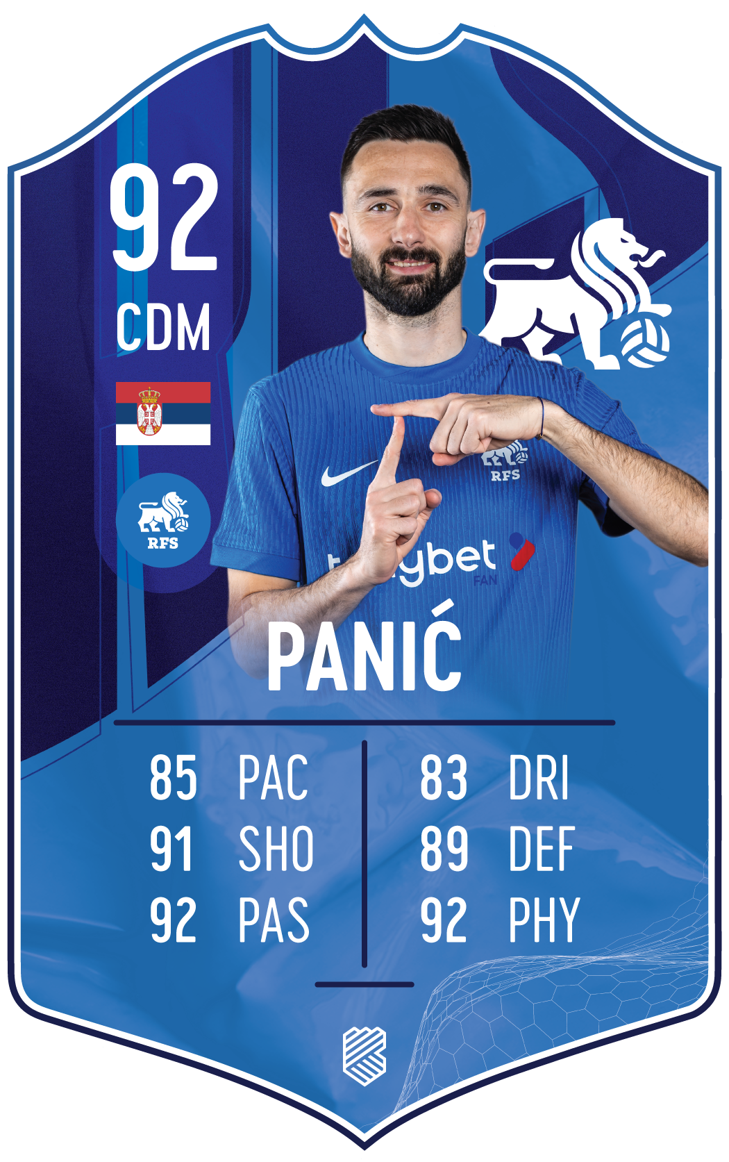 Stefan Panić – FK RFS S25/26 card