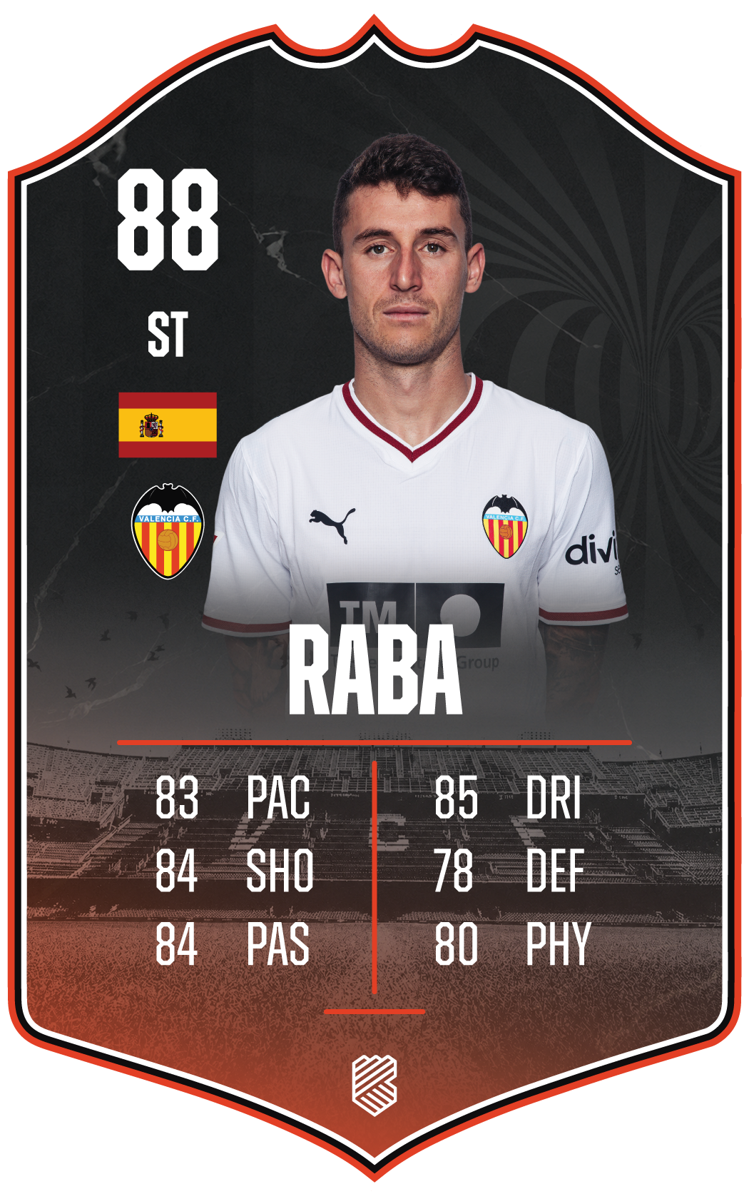 Dani Raba – Valencia CF S26/27 card
