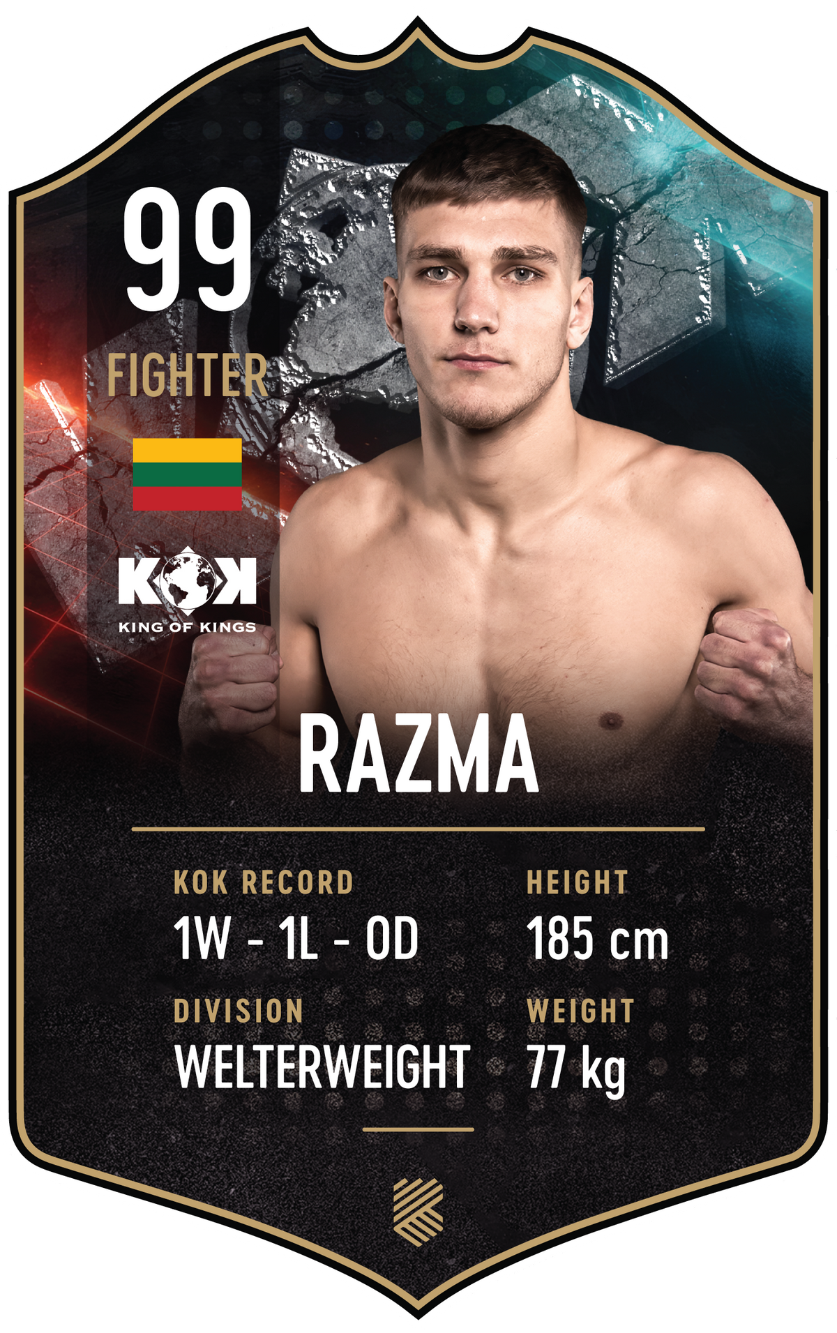Razma – King of Kings S25/26 fighter card