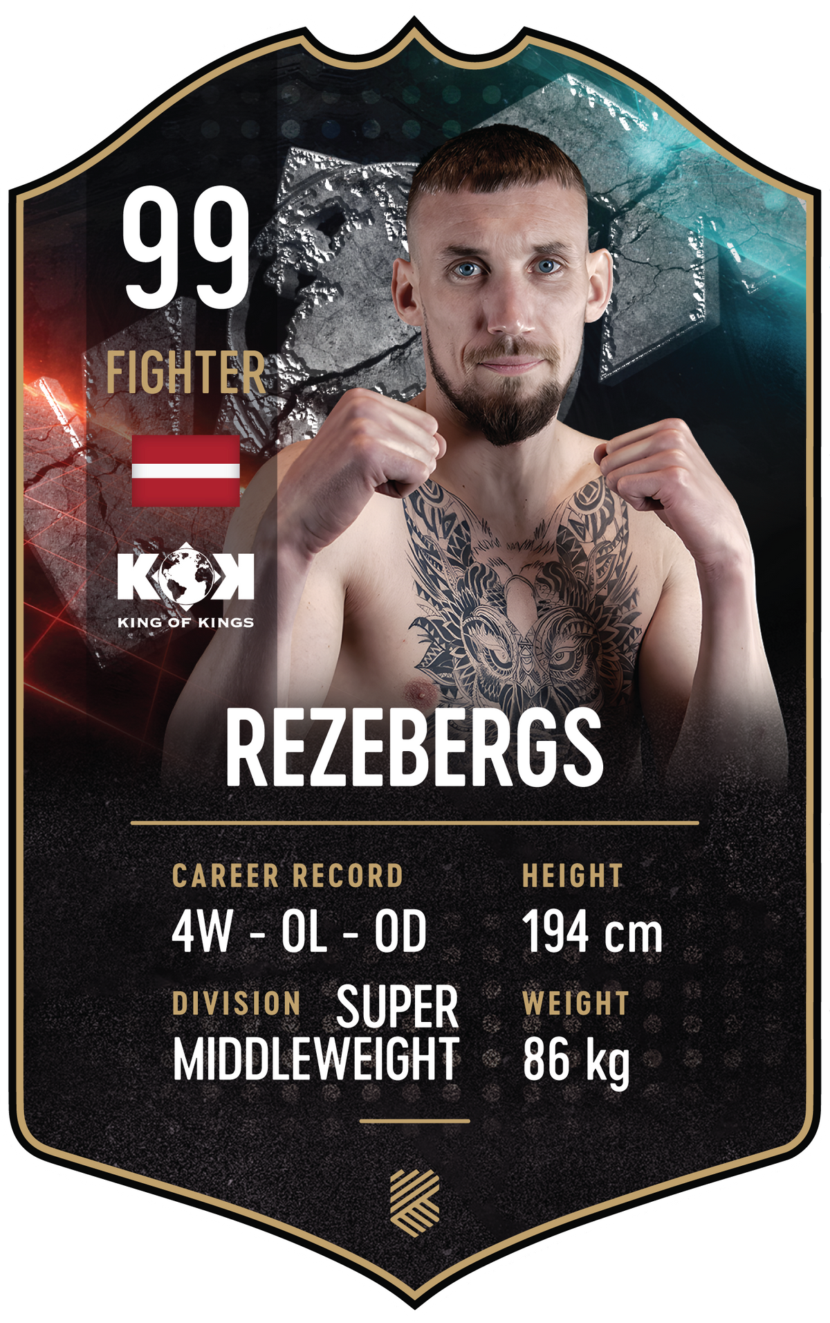 Rezebergs – King of Kings S25/26 fighter card
