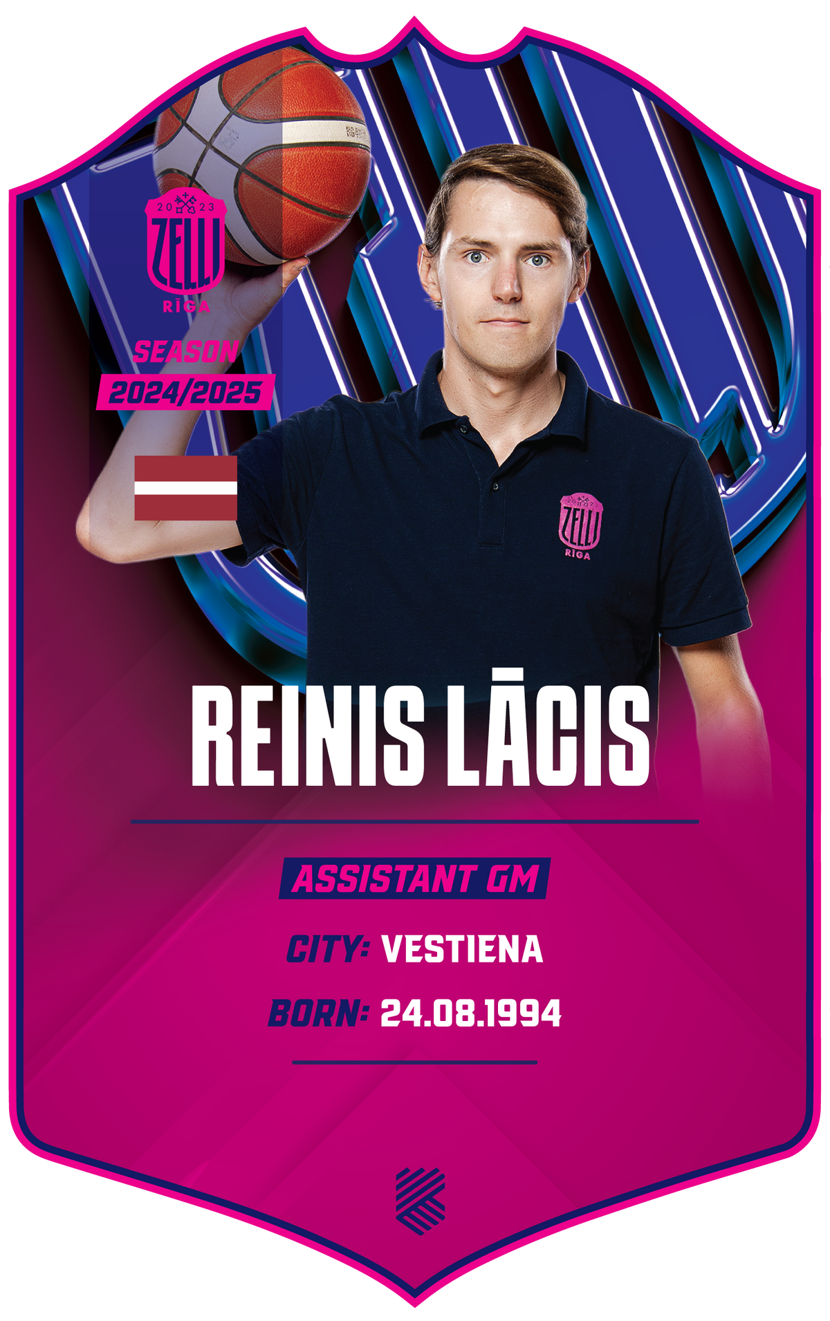 Reinis Lācis – BK Rīgas Zeļļi S24/25 card