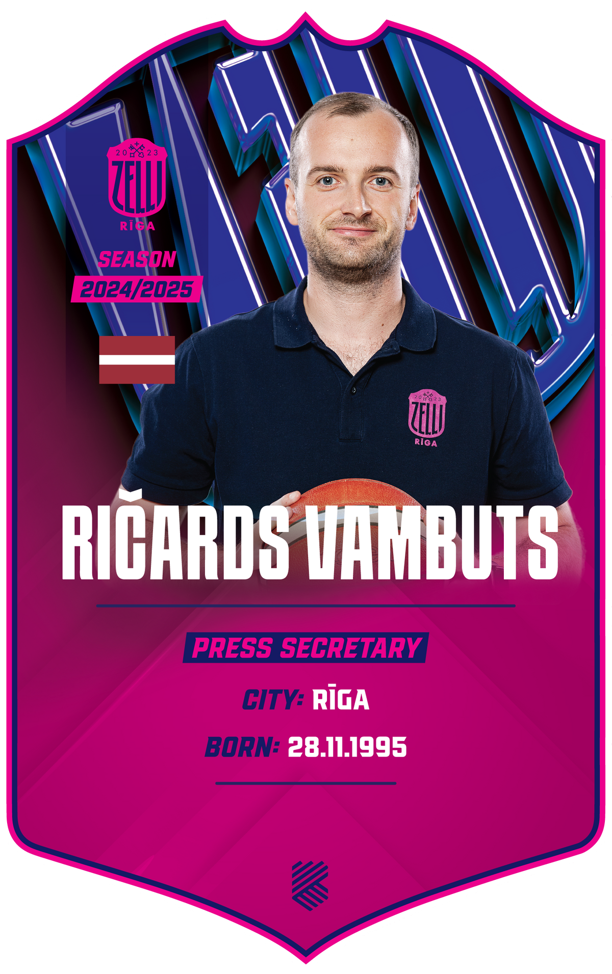Ričards Vambuts – BK Rīgas Zeļļi S24/25 card