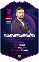 Rokas Kondratavičius – BK Rīgas Zeļļi S26/27 card