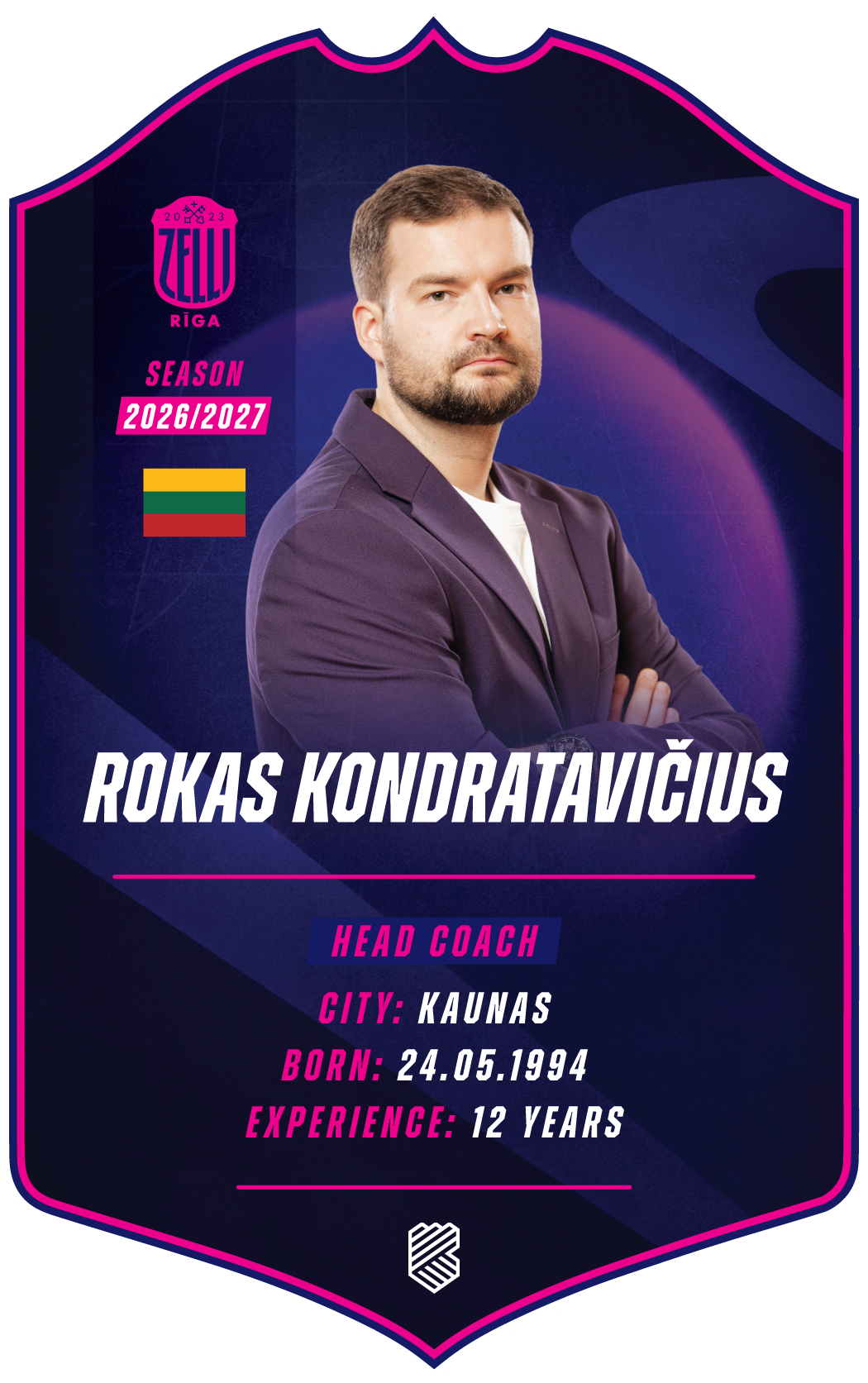 Rokas Kondratavičius – BK Rīgas Zeļļi S26/27 card