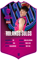Rolands Šulcs – BK Rīgas Zeļļi S24/25 card