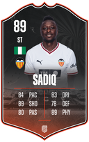 Umar Sadiq – Valencia CF S26/27 card